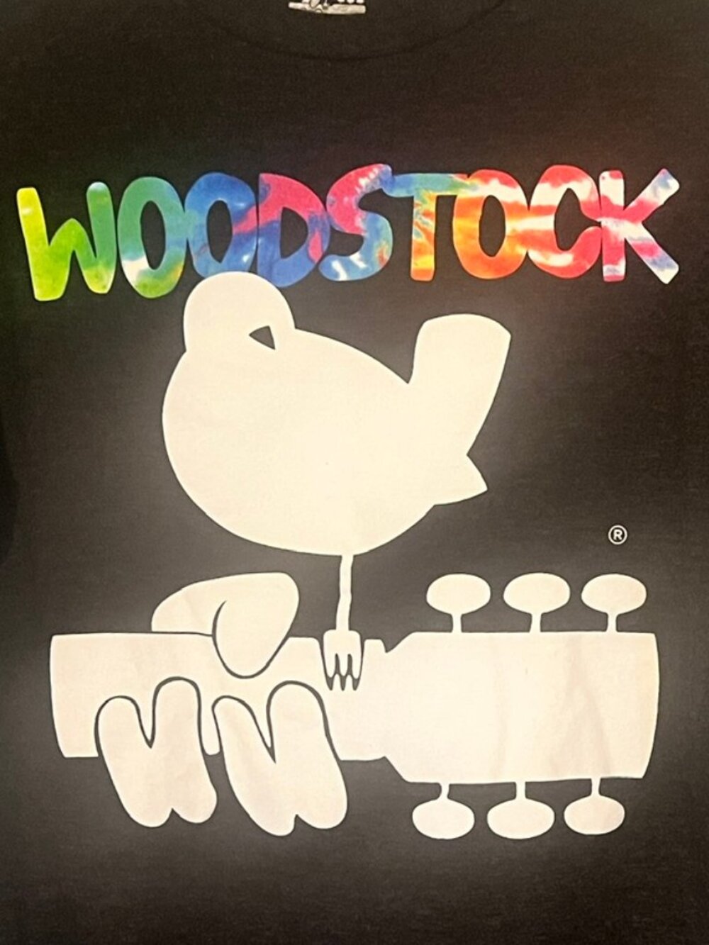 Woodstock, (2019) charcoal s/s t-shirt, sz: LG, good condition